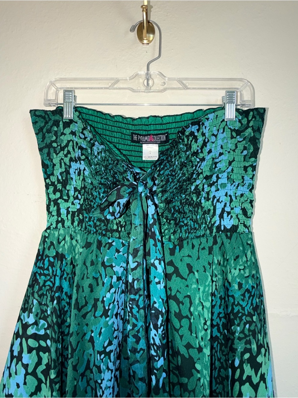 Strapless Shirred top Maxi Dress Pyramid Collection